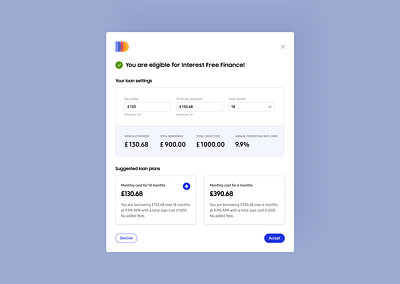 Modal finance view design flat minimal ui ux web website