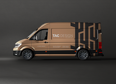 TAC DESIGN WOOD FURNITURE brand pattern carpenter carpentry dalmartian design logo martacustic minimal van wrap wood