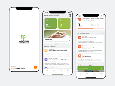 atGmo - Mobile App adobe xd app blood diseases blood donor bone marrow transplants design figma green minimal mobile app mobile application ui user interface ux
