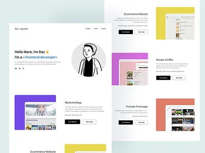 Front-End Developer Portfolio design minimal ui ui design user interface website