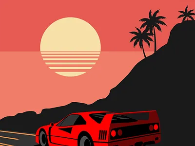 F40 minimal vector design graphic design illustration poster design vector