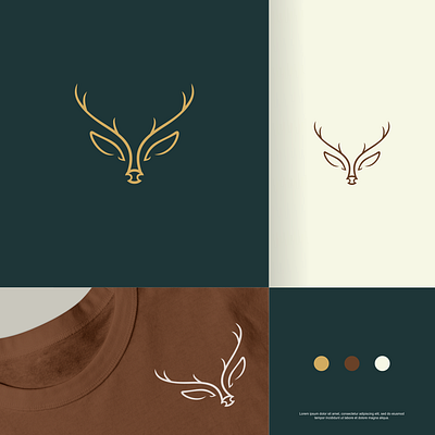Deer line logo branding design graphic design icon illustration logo