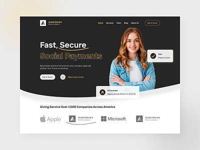 Startup Agency Hero Banner Design agency banner business business agency dashboard figma graphic hero hero banner landing landing page new banner new landing page ui ui deisgn uiux ux website website deisgn xd