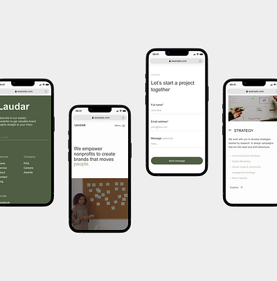 Agency site app booking branding figma ux