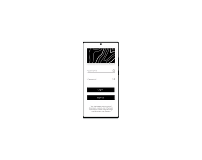 B&W Modernistic On-boarding screen. app black and white branding bw design graphic design illustration logo mob mobile ui