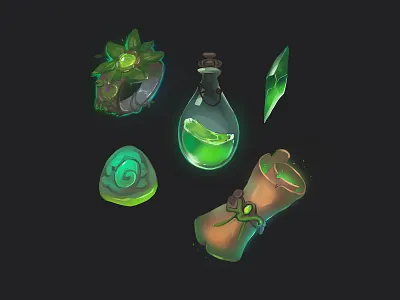 Fantasy Items 1 fantasy game art game artist icon props