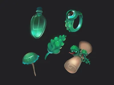 Fantasy Items 2 digital painting game art game artist game icons