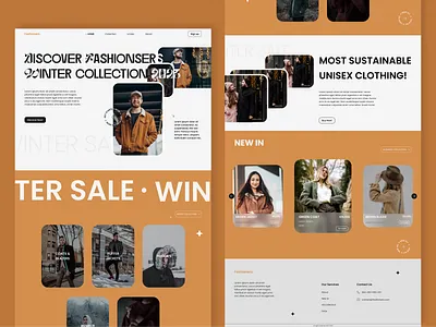 Ecommerce - Clothing brand website brand brand identity branding clothing clothing brand clothing store design e commerce store e commerce website ecommerce landing page online online shopping online store ui ui ux ui ux website design ux web design website design