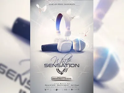 White Sensation Flyer Template graphic design motion graphics