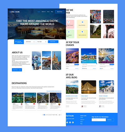 ULTRATOURS design figma product design travel ui ux web design