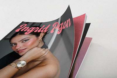 Ingrid Pgon - Magazine Design blog blogger brand branding design designer fashion girl graphic design graphic designer logo magazine mockup model pgon pink revista vector visual identity woman