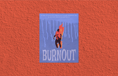 Постер "BURNOUT" design graphic design постер