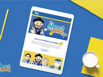 Website Design for Mensch on a Bench branding children design product toy typography ui ux web web design