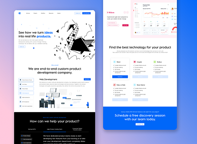 Landing page Design for a Software House 3d animation app app design branding dashboard design fintech graphic design homepage illustration landing page logo motion graphics software agency startup typography ui ux vector