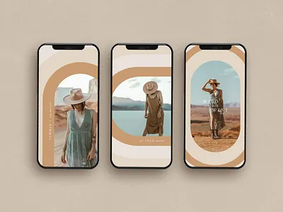 Instagram Story Templates No2 arch devices digital digital design earthy tones graphic design instagram instagram story pastel social media