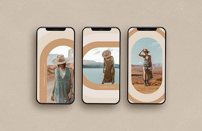 Instagram Story Templates No2 arch devices digital digital design earthy tones graphic design instagram instagram story pastel social media