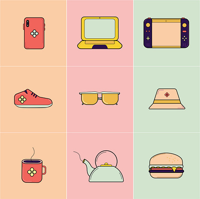 Modern Life Story Icon Set design graphic design icon design iconography illustration