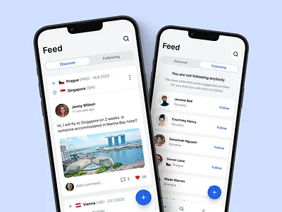 Skychatters - Connect with people even before you fly app app design chat clean connected design feed flying friend interface ios message people social network social platform travel ui user experience user interface ux