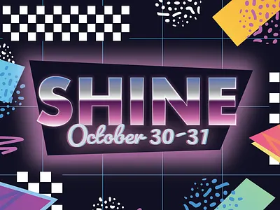 Shine - Kids Halloween Event 80s adobe christian church design graphic design halloween illustration illustrator kids photoshop series throwback