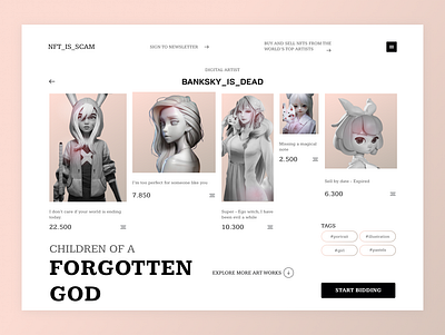 NFT Marketplace figma lightui nftmarketplace productdesign ui userinterface webui