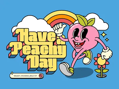 Mailboy Rounded Bold branding design features illustration logo opentype poster typeface typogaphy ui