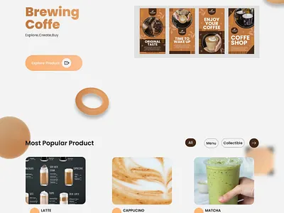 ui product coffe versi dekstop animation branding character design graphic design motion graphics product ui ux vector