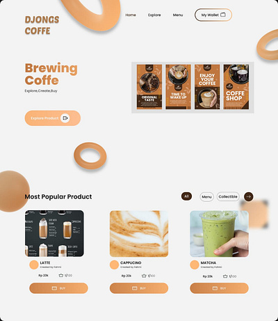 ui product coffe versi dekstop animation branding character design graphic design motion graphics product ui ux vector