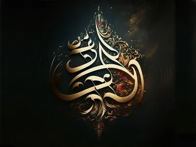 Islamic Calligraphy Design 3d calligraphy design graphic design illustration islamic social media ui