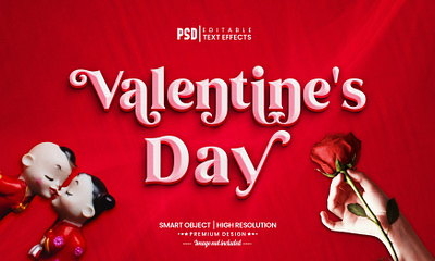 Creative Valentine's Day 3d editable text effects 3d 3d editable text effect 3d text 3d text effect branding couple day design effects graphic design illustration logo love love day text effect typography valentine