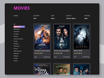 MovieWorld Site (part 2) design interactiondesign ui ux uxui вебдизайн вебдизайнер кино киносайт