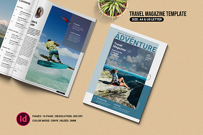 Travel Magazine Template Adobe Indesign 3d animation branding graphic design logo motion graphics