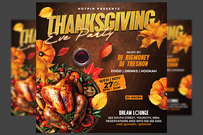 Thanksgiving Flyer Template 3d animation branding graphic design logo motion graphics ui