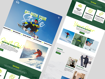 Just Ski - Ski Gear Home Website Design clean customize ecommerce extreme sport home homepage landing page modern online store skateboards ski ski gear ski resort snow snowboard web snowboarder sport equipment web design website weebsite design