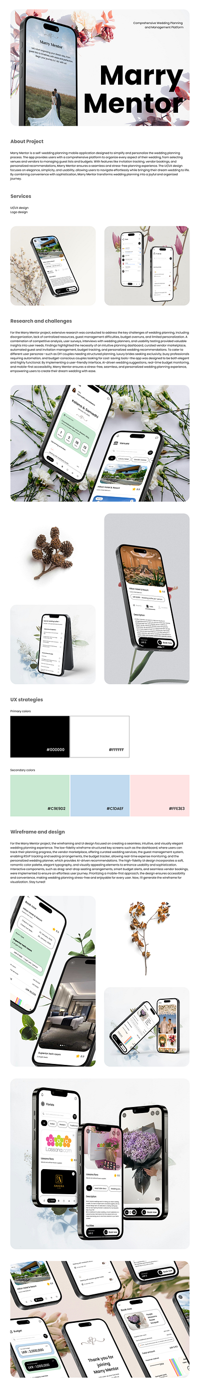 Marry Mentor branding logo mobile ui ux