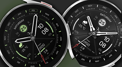 WFP 307 Modern watch face for Wear OS analog classic design galaxy watch galaxywatch5 graphic design illustration modern pixel watch samsung samsungwatchface tic watch ticwatch watch face wear os