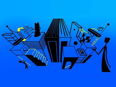 From startup to corporate work abstract carrier education enterprise graphic design illustration job learning line manager product product management qualification startup