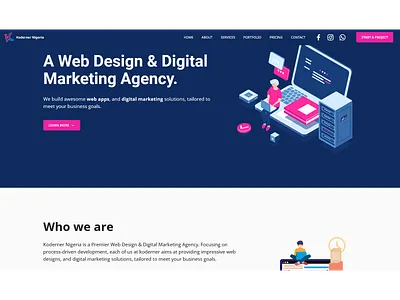 Web Design & Digital Marketing branding dashboard design one page ui ux web web app web design web redesign