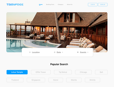 TravFree - Time to be free graphic design ui