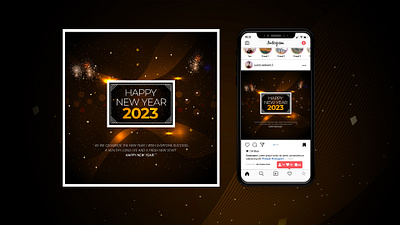 Happy New Year Post Design branding design graphic design illustration logo social media design social media post social media post design ui vector