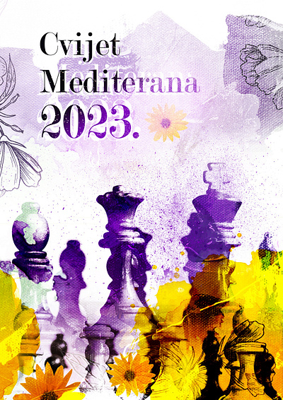 Mediterranean flower 2023. croatia design illustration poster typography