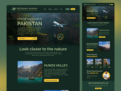 GETAWAY GURUS design for travel graphics graphics for web design pakistan pakistan tour website tour tour logo tourist tour website travel travel agency travel design travel logo travel ui ui design ui ux ui ux design ux for your web ux ui web design