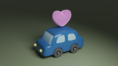 Love car 💖 3d blender love