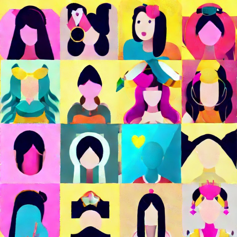 I+AI ai ai illustration colorful girls illustration poster