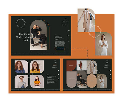 Fashion Studio - Website for Clothing Brand animation clothing design figma ui