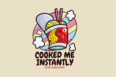 Instant Noodle cartoon cute cute noodle funny funny food illustration instant noodle kawaii noodle