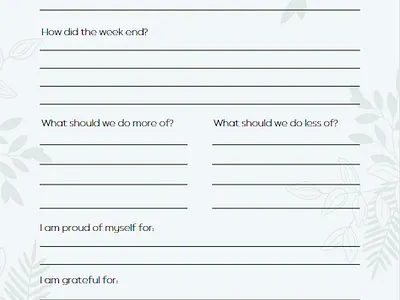 Gratitude Journal Page branding design organization planner printable