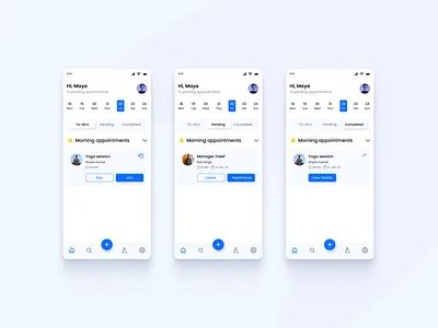 Appointment scheduling app figma graphic design mobileapp ui uidesign