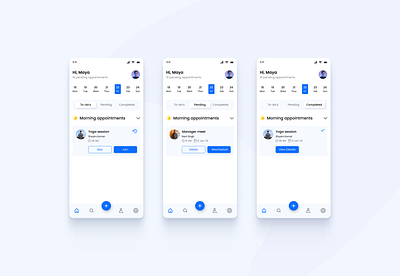 Appointment scheduling app figma graphic design mobileapp ui uidesign