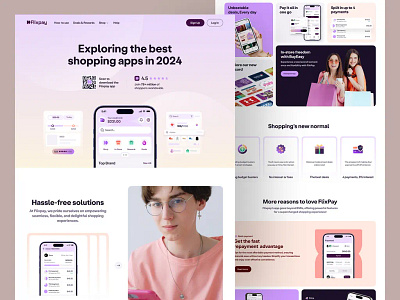 App landing page Design app design