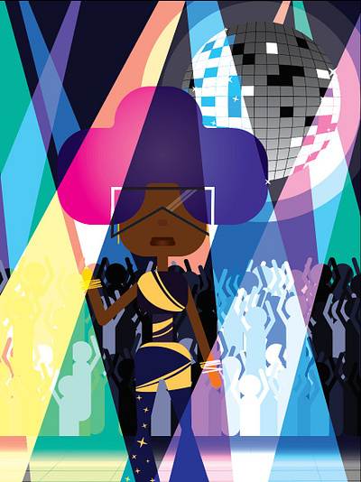 Disco Girl abstract abstract design adobe adobe illustrator branding character design illustration illustrator logo ui
